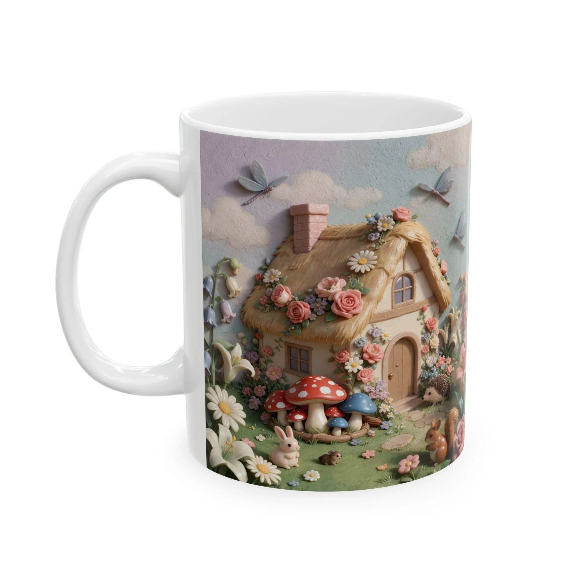 Vintage Storybook Cottage Garden Mug | Floral Cottagecore Ceramic Mug