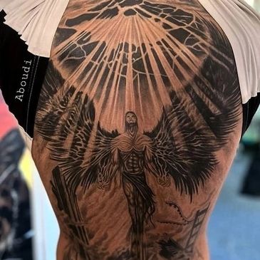 Engel full sleeves rücken tattoo 
