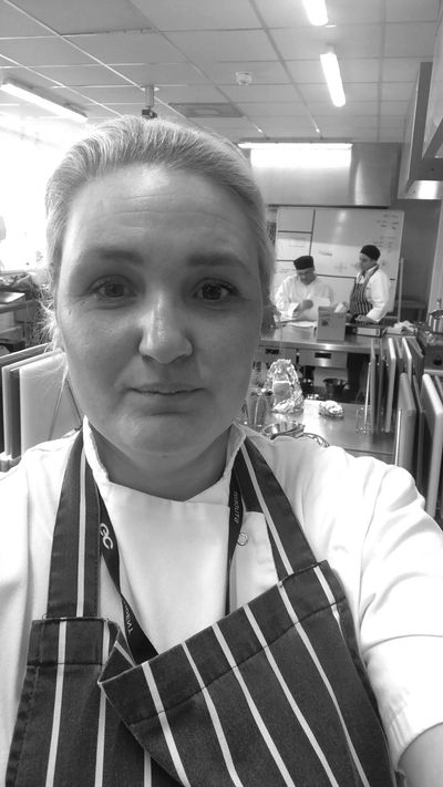In the college kitchen when I was training in patisserie & confectionary 