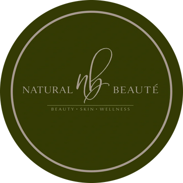 Elegant logo for Natural Beauté focusing on beauty, skin, and wellness.
