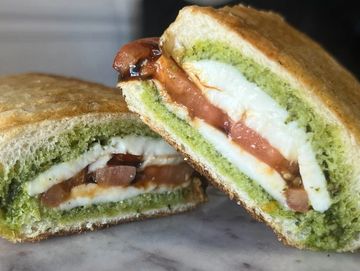 Marshall Sandwich  - mozzarella,  tomato, balsamic glaze, house made pesto