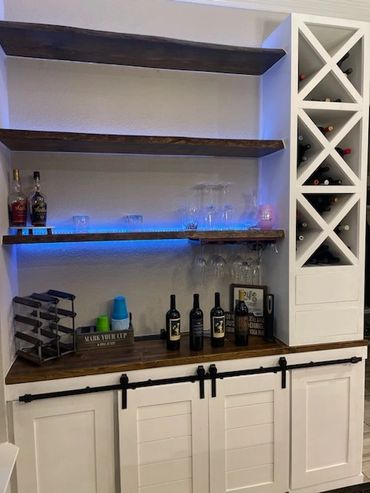 Custom Wine Bar with lighting!