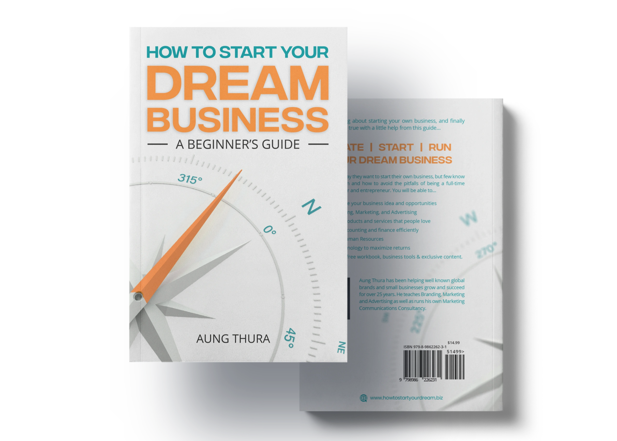 How to start your dream business book cover in 3D