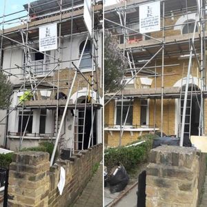 render removal, brick restoration, repointed, tinted, brick staining