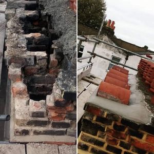 chimney repairs, chimney stack rebuild, lime mortar 
