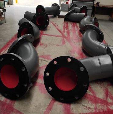 rubber lined pipes for quarry