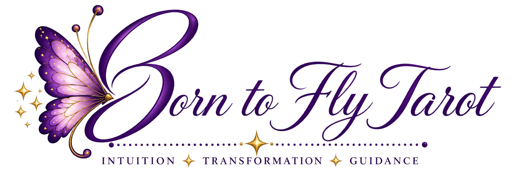Born to fly tarot logo for online tarot readings