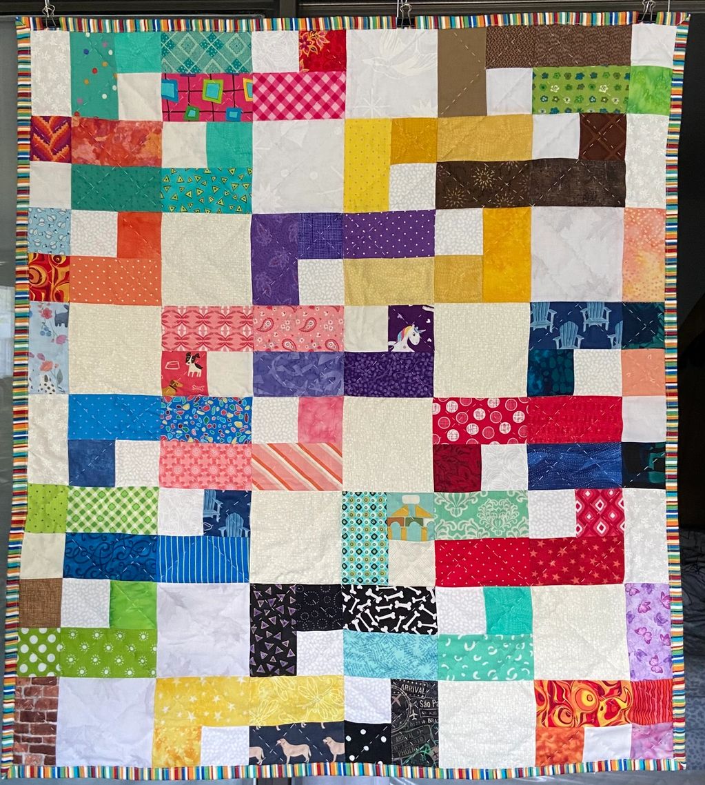  Interlocking Quilt - very easy to make with a little preplanning of color placement