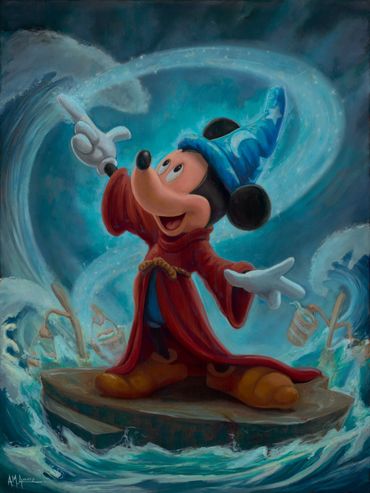"Sorcerer Mickey" Oil on Canvas 18" x 24" Original Available 