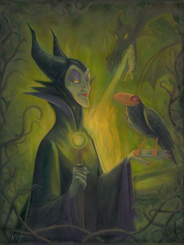"Maleficent-Mistress of Evil" Oil on Canvas 18" x 24" Original Available 