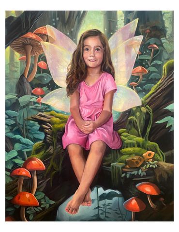 Angel M. Alvarez "Enchanted Haven" Oil on Canvas 24" x 30" Artist Collection