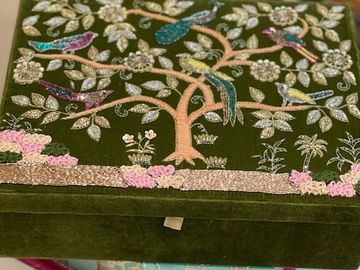 Hand embroidered bangle cum jewellery box