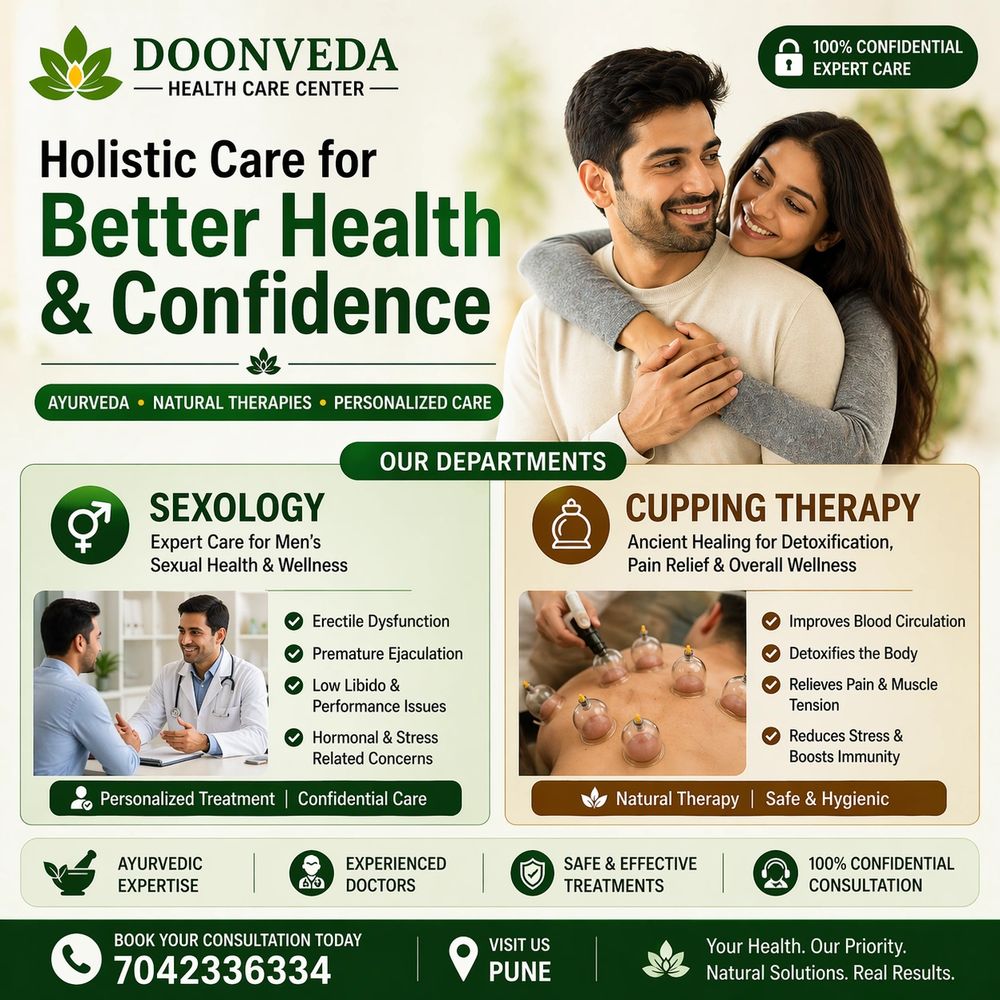 Clinic for the Ayurvedic treatment for Sexual Disorders, sex clinic in Pune and Cupping/Hijama therapy in Pune