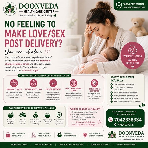 No feeling to make love or sex post delivery