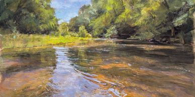 pastel of waterway