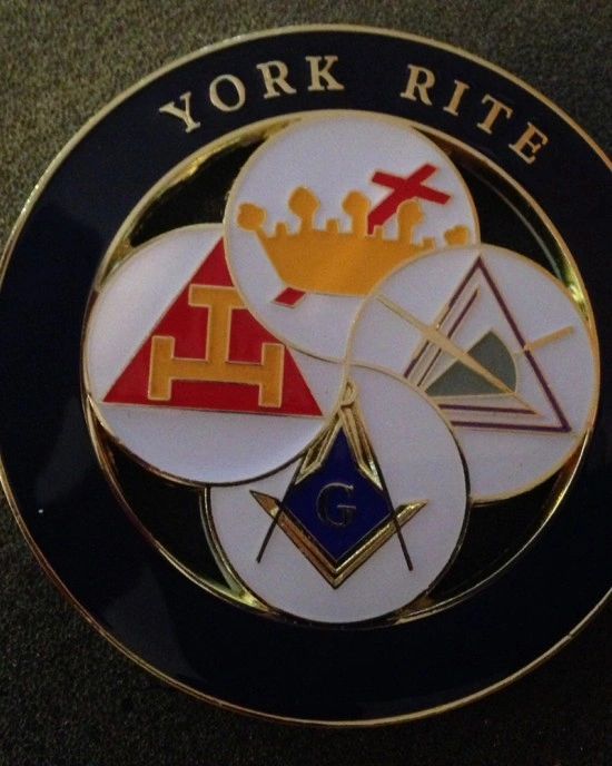 York Rite New 3 inch Metal Car Emblem