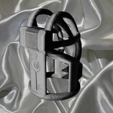 Custom Chastity Cage by RoosterCage in Black Custom Cages - Our Products