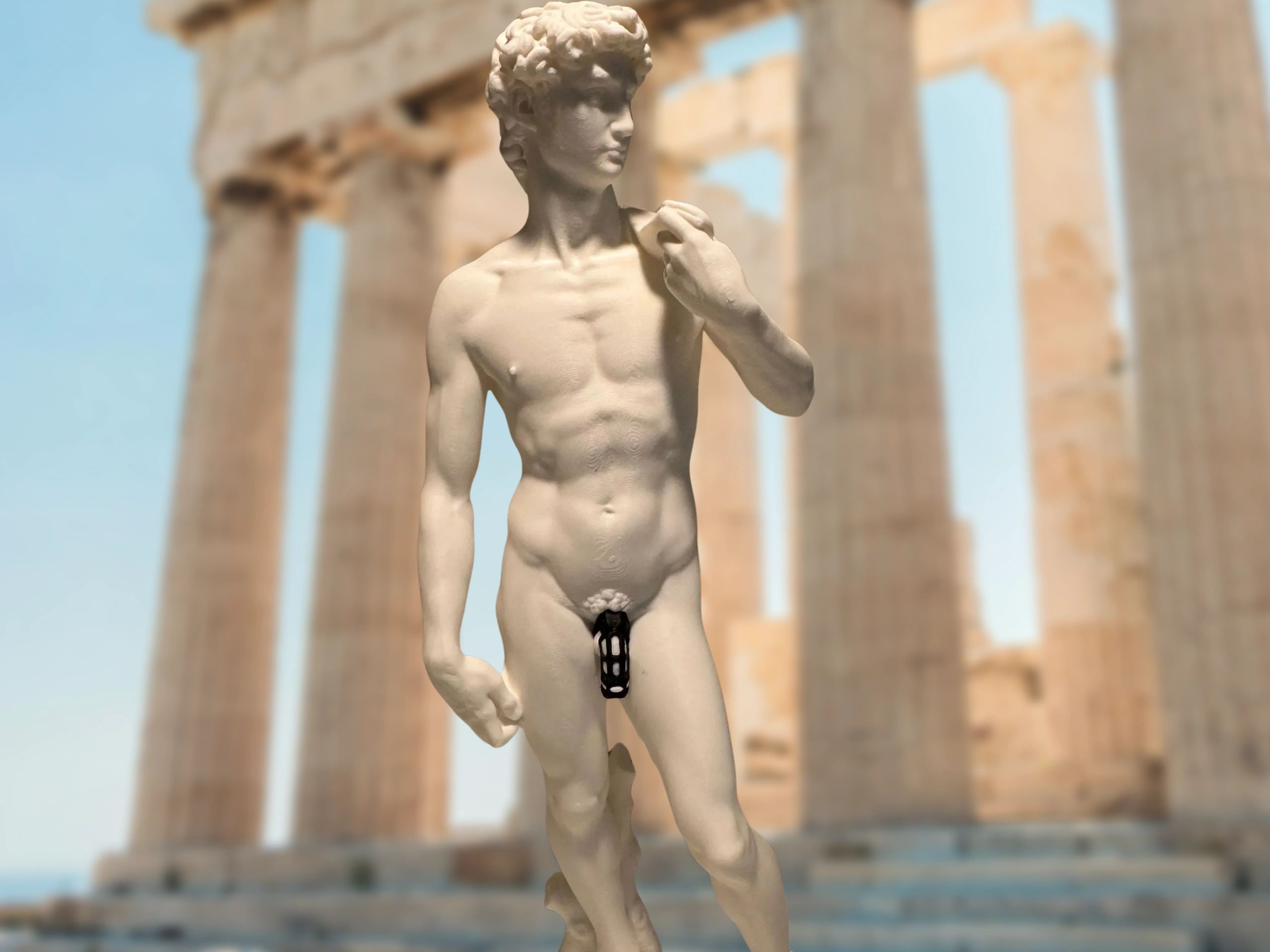 Statue of RoosterCage David