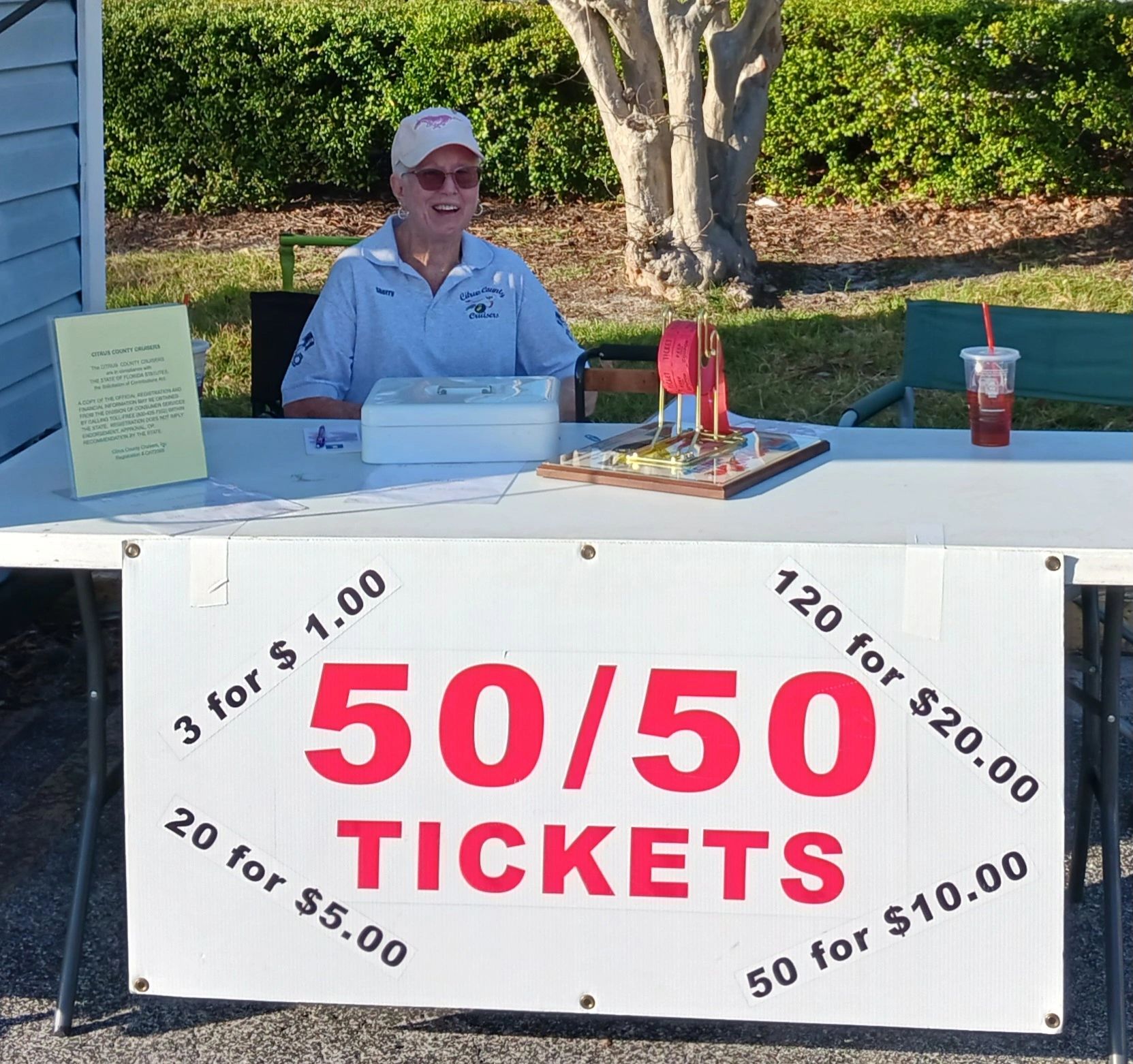 Thank you Sherry for all you do to make the 50/50 raffle a success.