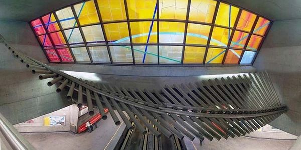 Restauration de la verrière de Marcelle Ferron à la station Vendôme de la société des Transport de M