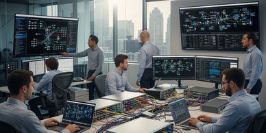  configuring advanced Layer 2/3 network switches and routers with digital diagrams of VLANs and WANs