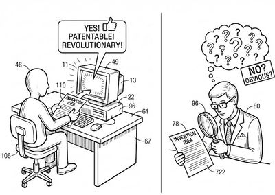 AI sycophantically determining an invention has patentable merit v. an attorney saying no merit 
