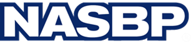 NASBP logo in blue and white.