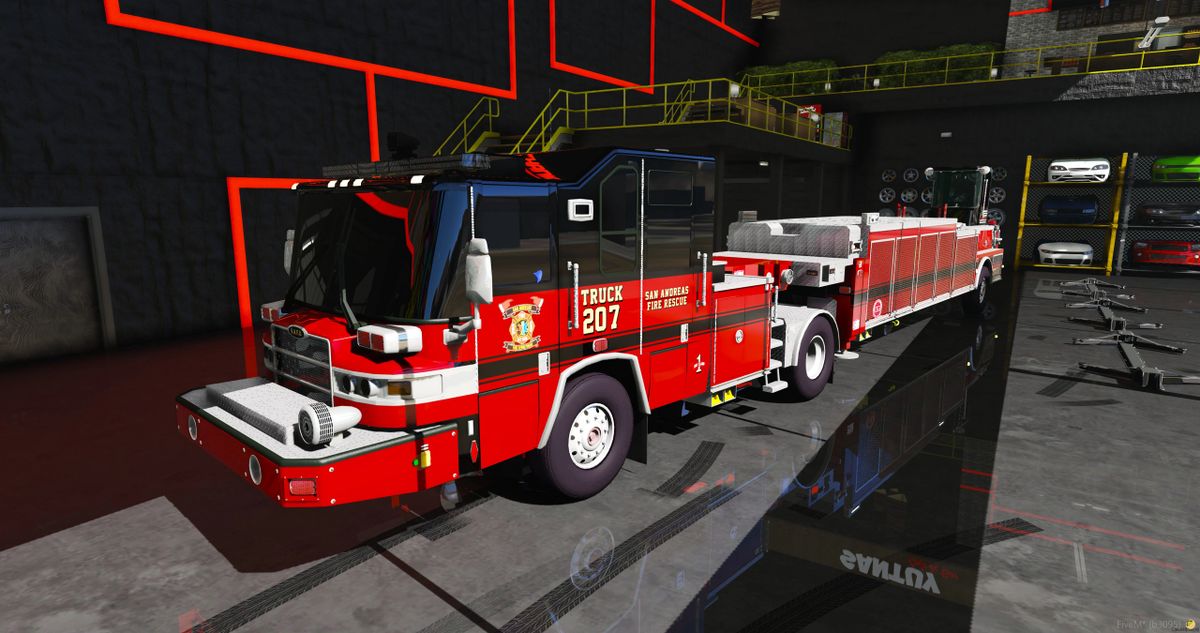 [Non ELS] Pierce Fire Truck [Matching Trailer] [Fire]