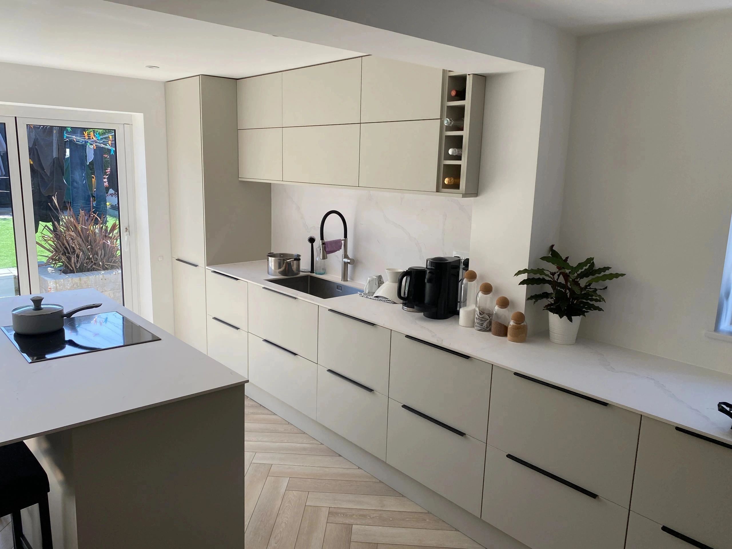 Interior of modern kitchen in penthouse
