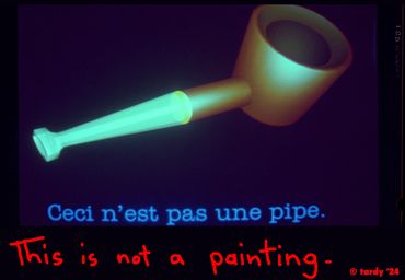 Digital Art "Ceci N'est Pas Une Pipe" by Beau Tardy Artist.  French Ministry of Culture Arts Grant.