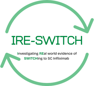 Green circular arrow around 'IRE-SWITCH' text.