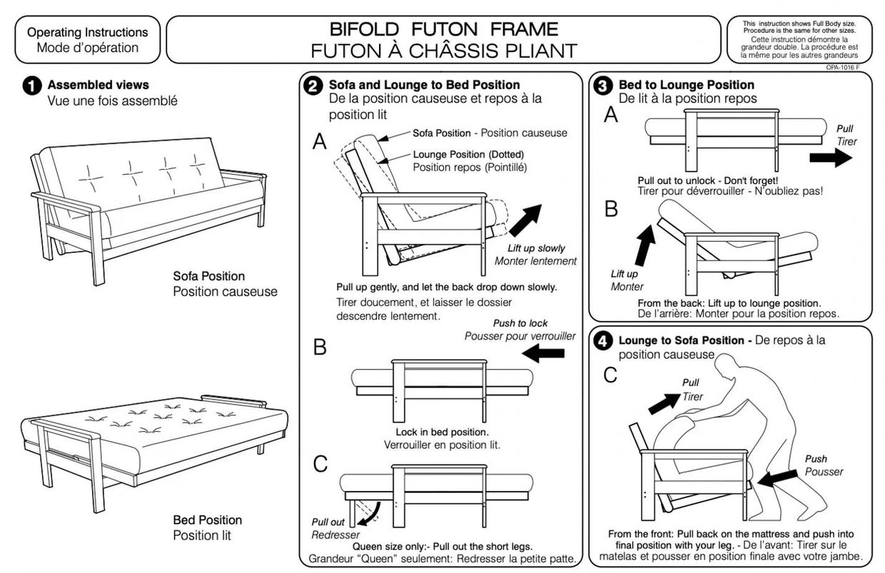 futon instructions sleep extra bed comfy