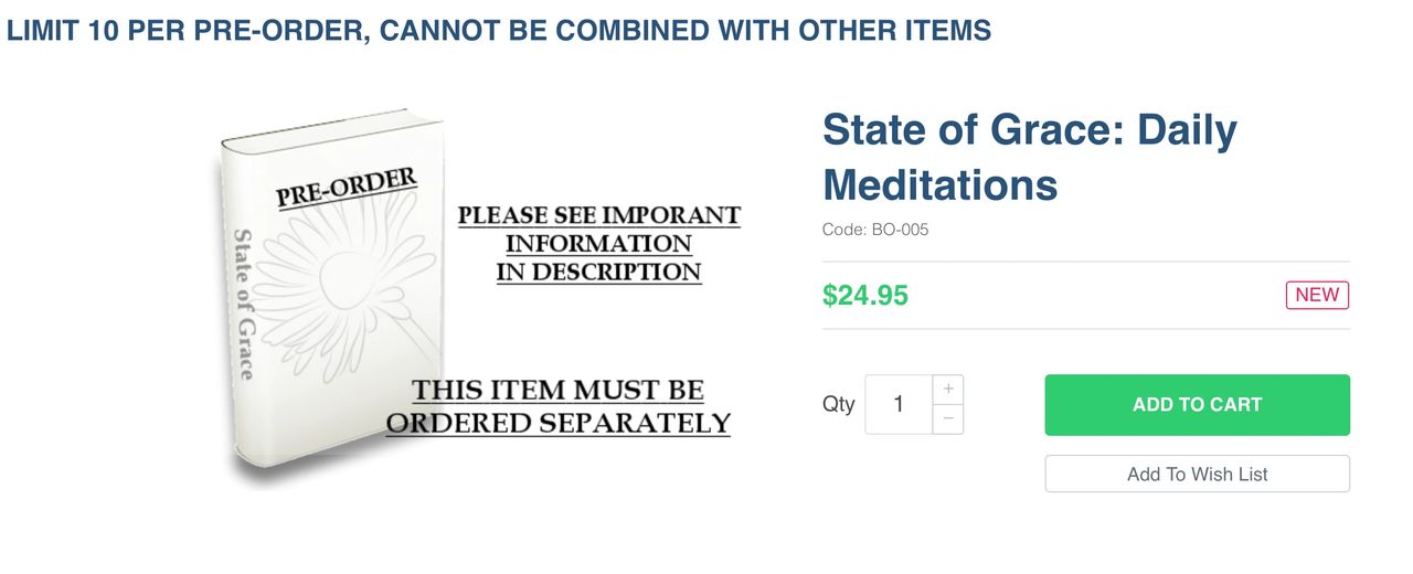 PRE-ORDERS – Meditations