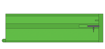 Green Dumpster with short sides, 13 Yard Capacity