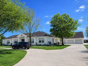 Texas farmhouse painted Greek villa by Sherwin Williams