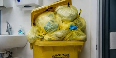 Prolinq Ltd collecting offensive waste from a care home, fast reliable service for care homes 
