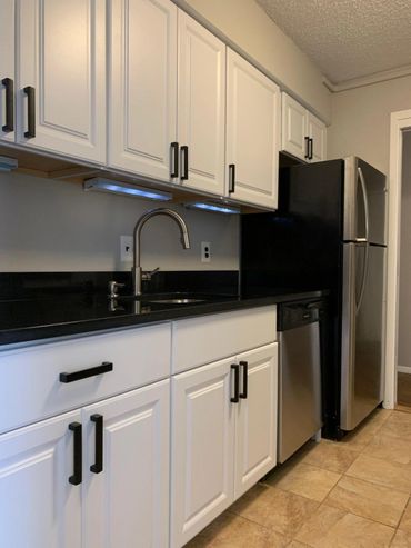 Black and white kitchen