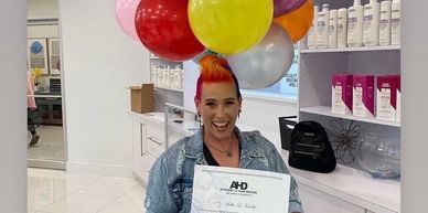 Kellie Knolles graduated from Cosmetology Master Instructor Program at the Academy of Hair Design.