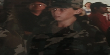 Kellie Knolles when she graduated basic training for the United States Army.