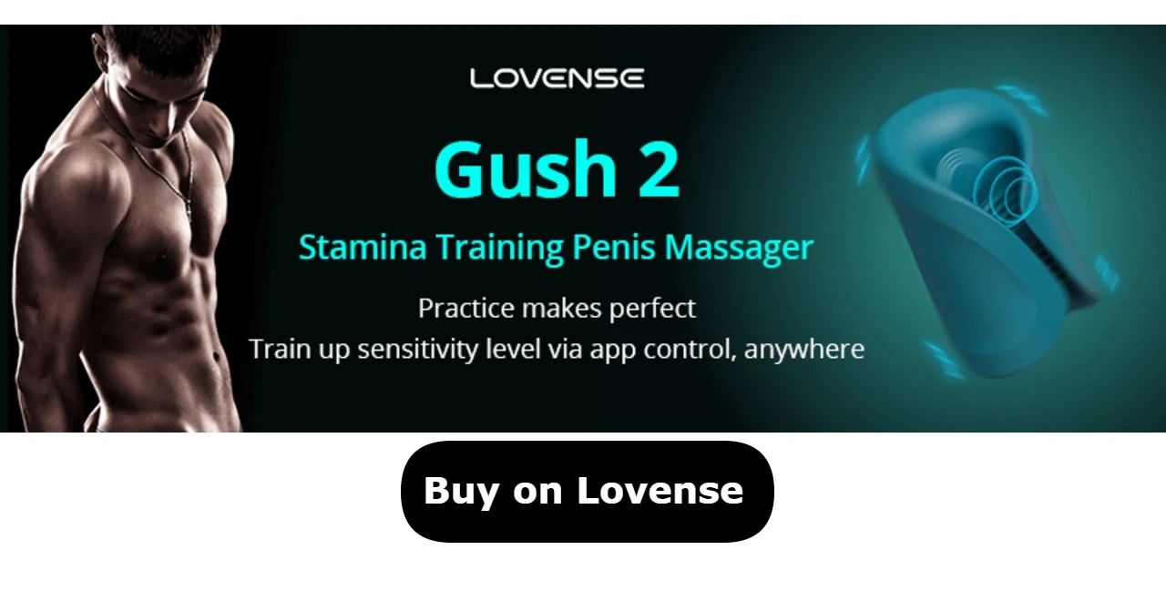 Gush 2 - Hands-free, remote-controlled vibrating & oscillating penis massager