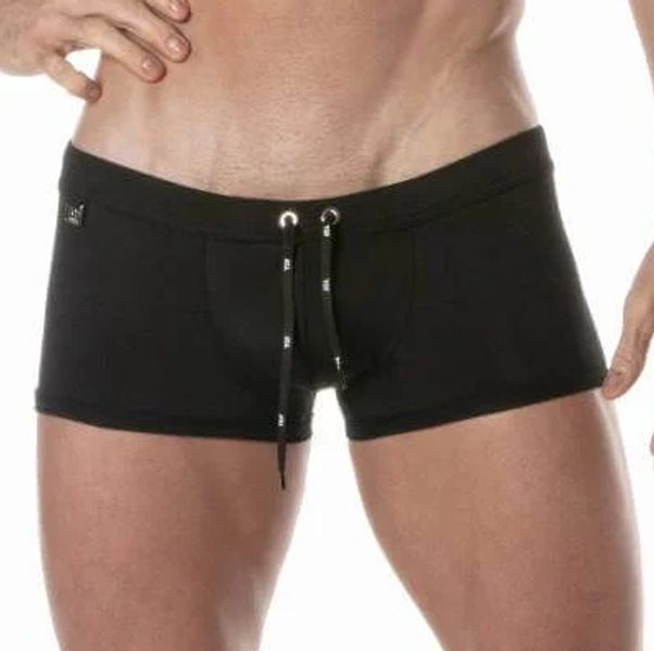 Man Wearing TOF Paris Plain Hipster Swimming Trunks