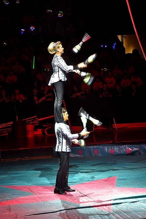 Jugglers performing at the Ararat Shrine Circus
