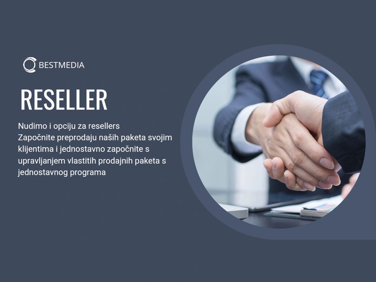Business handshake symbolizing reseller partnership and package management.