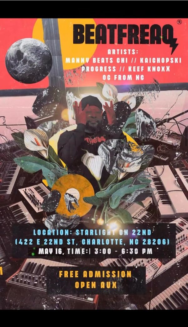 Beatfreaq music event with artists at Starlight on 22nd, Charlotte, NC.