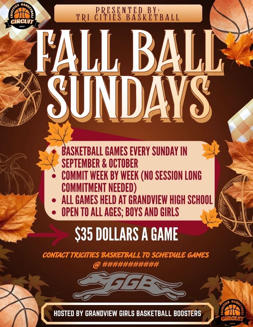 Fall Ball Sundays basketball games every Sunday in September and October.