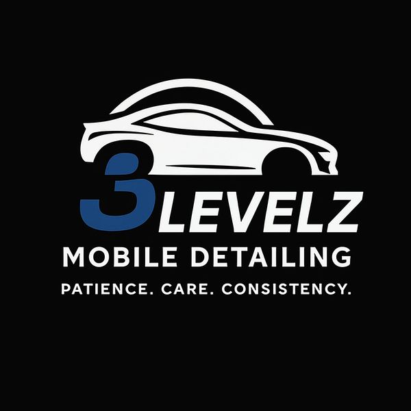 Logo for 3 Levelz Mobile Detailing with a car silhouette and tagline.