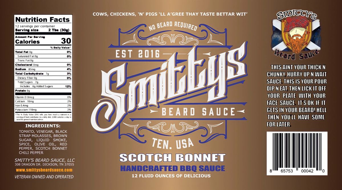 Smitty's Beard Sauce - Scotch Bonnet