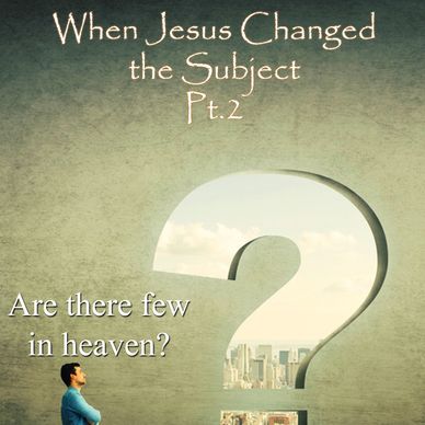 A man contemplates a large question mark about heaven and faith.