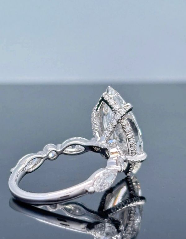 Elegant Bella Andrea & Co. diamond engagement ring with intricate design.