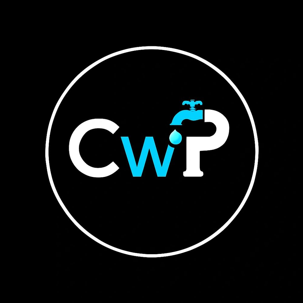 Logo with letters C, W, P and a water tap dropping a blue droplet.